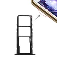 SIM-kaarthouder + Micro SD Card lade voor Huawei Y5 Prime (2018) / eren spelen 7 (zwart)