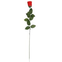 Nep planten rode Rosa roos kunstbloemen 60 cm decoratie   - - thumbnail