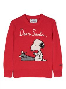 MC2 Saint Barth Kids pull à motif Snoopy en intarsia - Rouge