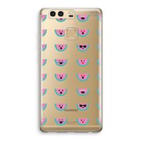 Smiley watermeloenprint: Huawei P9 Transparant Hoesje Smiley watermeloenprint: Huawei P9 Transparant Hoesje