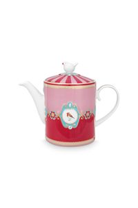 Pip Studio Love Birds Theepot Medium Rood/Roze