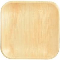 Papstar Pure wegwerp servies borden - 24x stuks - vierkant - 18 cm - biologisch afbreekbaar