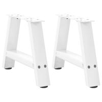 Salontafelpoten 2 st A-vormig 40x(30-31) cm staal wit - thumbnail