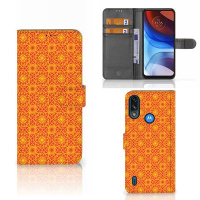 Motorola Moto E7i Power | E7 Power | Telefoon Hoesje | Batik Oranje