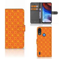 Motorola Moto E7i Power | E7 Power | Telefoon Hoesje | Batik Oranje