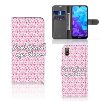 Huawei Y5 (2019) Portemonnee Hoesje Flowers Pink DTMP