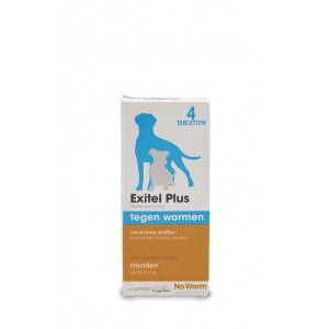 No Worm Exitel Plus voor honden vanaf 0,5 kg 16 tabletten