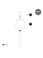 Besselink licht D508015-20 tafellamp E14 LED Wit - thumbnail