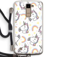 Rainbow Unicorn: LG K10 (2016) Transparant Hoesje met koord