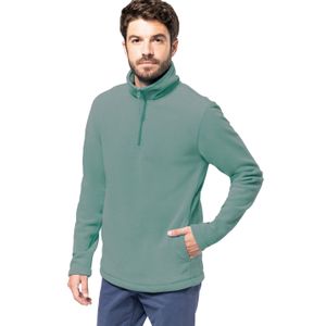 Fleece trui - sky groen - warme sweater - voor heren - polyester