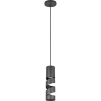 LED Hanglamp - Trion Meser - GU10 Fitting - 1-lichts - Rond - IP20 - Mat Zwart - Metaal