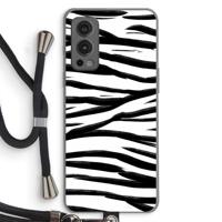 Zebra pattern: OnePlus Nord 2 5G Transparant Hoesje met koord