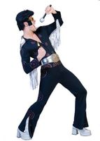 Elvis kostuum zwart man - thumbnail