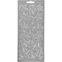 Creativ Company Stickers, twijgen, vel 10x23 cm, zilver, 1 vel