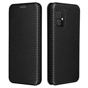 Asus Zenfone 8 Flip Case - Koolstofvezel - Zwart