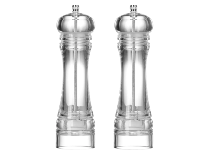 Cookinglife Peper- en Zoutmolenset Rocca Transparant - 21.5 cm