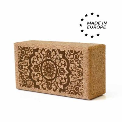 Love Generation Eco Yogablok Kurk - Mandala - Zwart