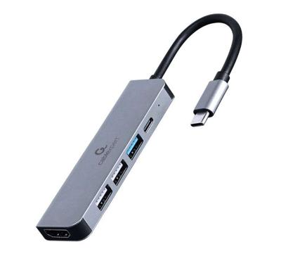 Gembird A-CM-COMBO5-03 notebook dock & poortreplicator Bedraad USB 3.2 Gen 1 (3.1 Gen 1) Type-C Zilver