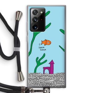 Aquarium: Samsung Galaxy Note 20 Ultra / Note 20 Ultra 5G Transparant Hoesje met koord