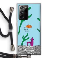 Aquarium: Samsung Galaxy Note 20 Ultra / Note 20 Ultra 5G Transparant Hoesje met koord