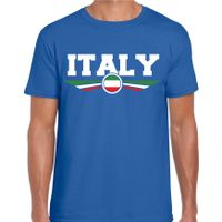 Italie / Italy landen t-shirt blauw heren