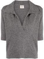 KHAITE polo The Shrunken Jo en maille - Gris