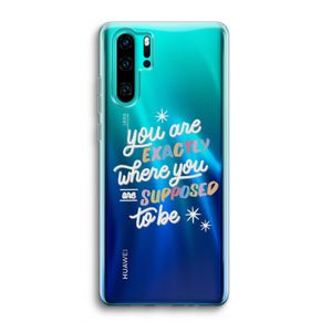 Right Place: Huawei P30 Pro Transparant Hoesje