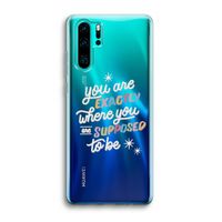 Right Place: Huawei P30 Pro Transparant Hoesje