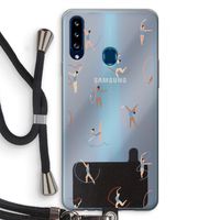 Dancing #3: Samsung Galaxy A20s Transparant Hoesje met koord Dancing #3: Samsung Galaxy A20s Transparant Hoesje met koord