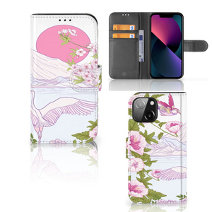 iPhone 13 Mini Telefoonhoesje met Pasjes Bird Standing