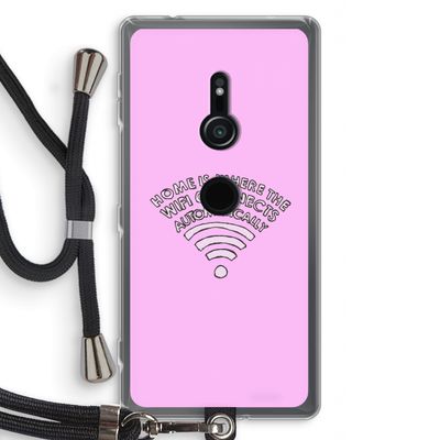 Home Is Where The Wifi Is: Sony Xperia XZ2 Transparant Hoesje met koord