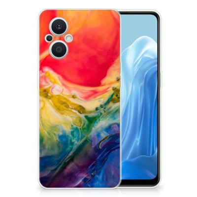 Smartphone hoesje OPPO Reno8 Lite Watercolor Dark Smartphone hoesje OPPO Reno8 Lite Watercolor Dark