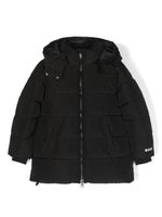 MSGM Kids veste matelassée à logo imprimé - Noir