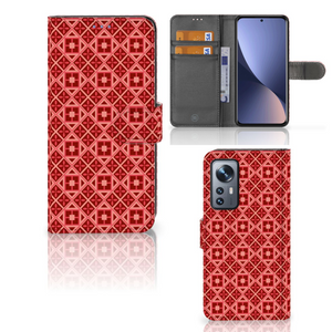 Xiaomi 12 | 12X Telefoon Hoesje Batik Rood