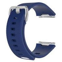 Fitbit Ionic siliconen bandje met gesp - Maat: Large - donkerblauw