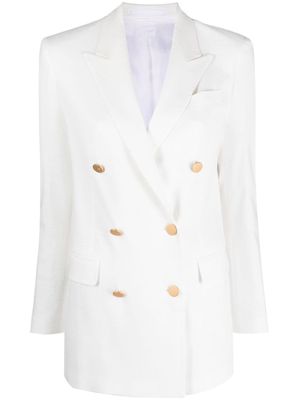 Tagliatore blazer croisée à revers crantés - Blanc