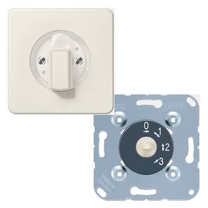 Jung CD500 ventilatorschakelaar 0-1-2-3 met drukknop creme