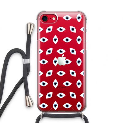 Eyes pattern: iPhone SE 2020 Transparant Hoesje met koord