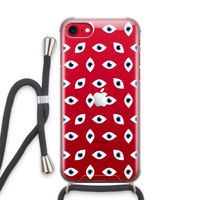 Eyes pattern: iPhone SE 2020 Transparant Hoesje met koord