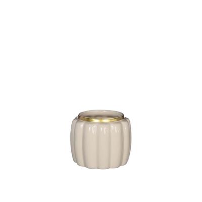 Bloempot Pouff crème Ø9,5xH7,6cm