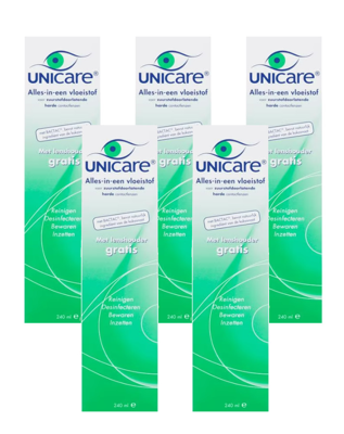 Unicare Alles-in-een vloeistof Voor Harde Contactlenzen Multiverpakking