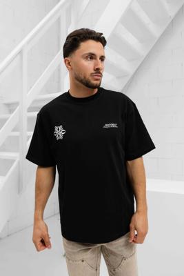 Quotrell Insignia T-Shirt Heren Zwart/Wit - Maat S - Kleur: Zwart | Soccerfanshop