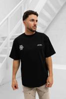 Quotrell Insignia T-Shirt Heren Zwart/Wit - Maat XL - Kleur: Zwart | Soccerfanshop