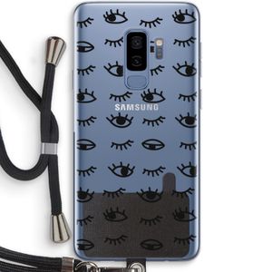 Eye pattern #2: Samsung Galaxy S9 Plus Transparant Hoesje met koord