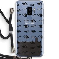 Eye pattern #2: Samsung Galaxy S9 Plus Transparant Hoesje met koord