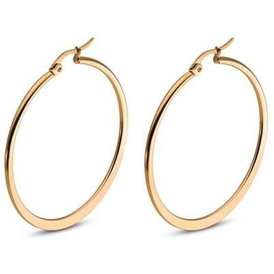 Hoop Oorringen Cilla Jewels Edelstaal Goudkleurig-60mm