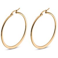 Hoop Oorringen Cilla Jewels Edelstaal Goudkleurig-60mm