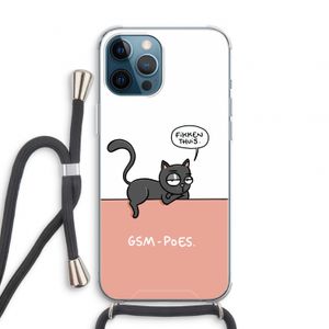 GSM poes: iPhone 12 Pro Transparant Hoesje met koord