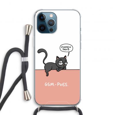 GSM poes: iPhone 12 Pro Transparant Hoesje met koord