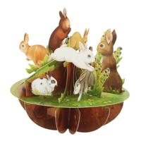 Wenskaart 3D Rabbits